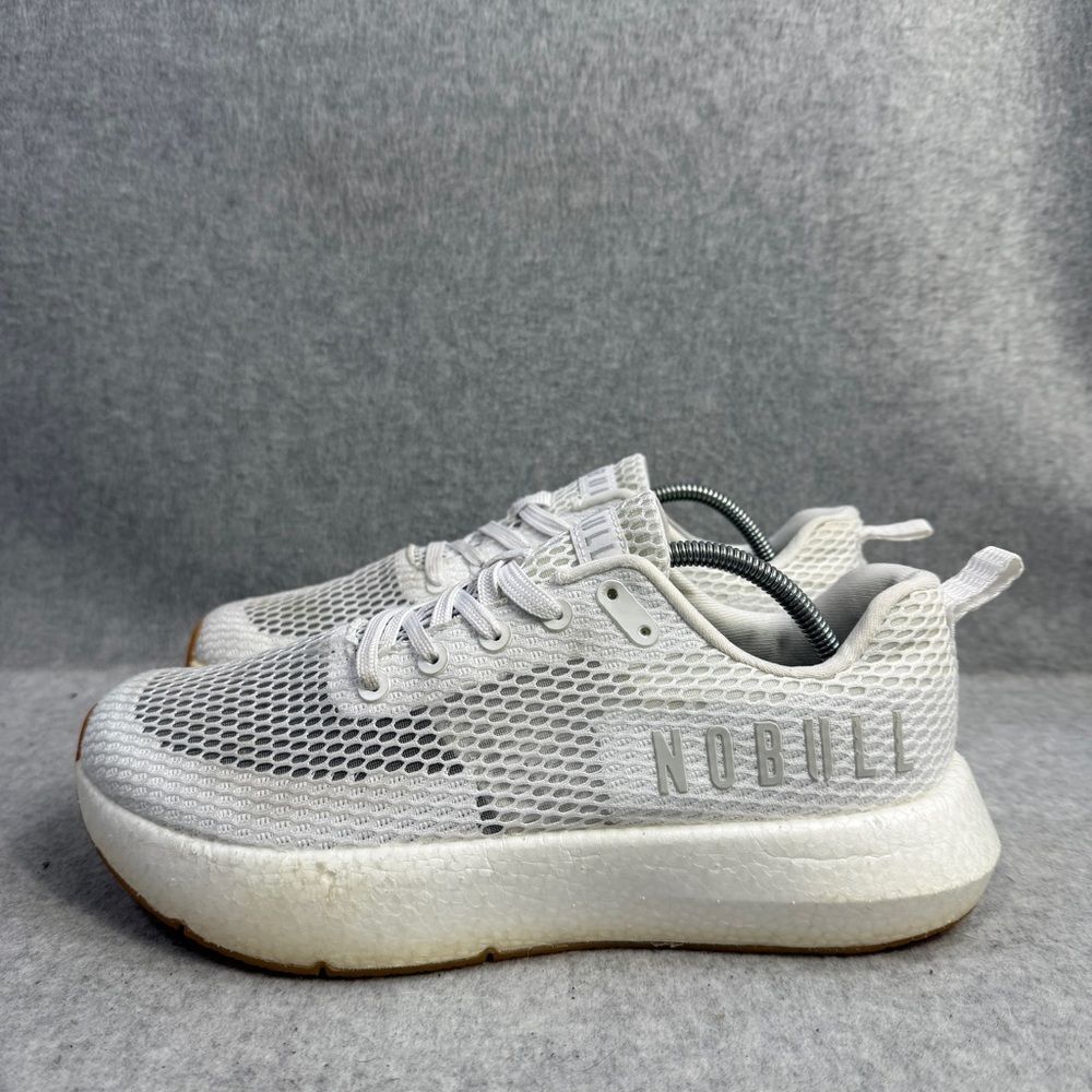 Nobull Shoes Mens Size 8 White Drive Mesh Low Top Athletic Runnning‎ Sneakers